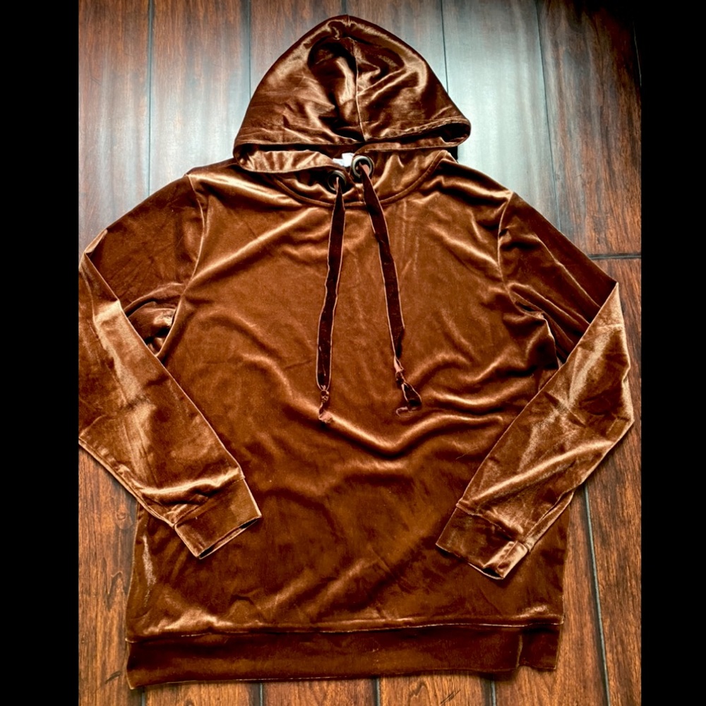 Copper Velvet Hooded Sweatshirt